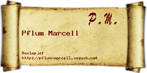 Pflum Marcell névjegykártya